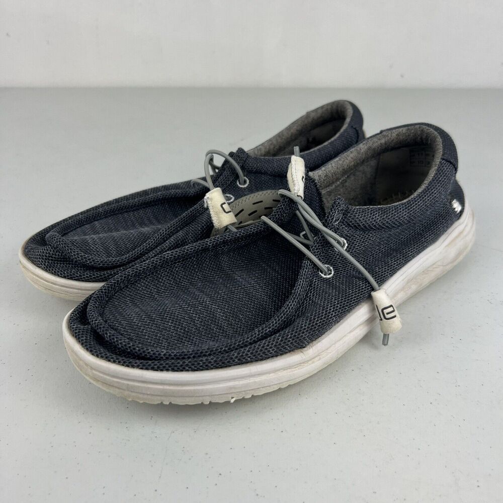Hey Dude Men's Wally Free Loafers, Storm, 11 US - USED Missing Insoles